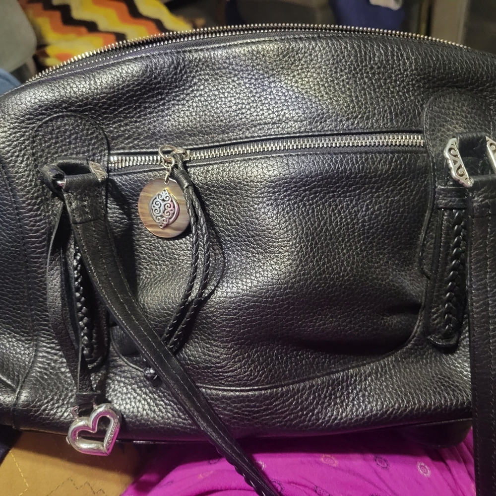 Black leather purse